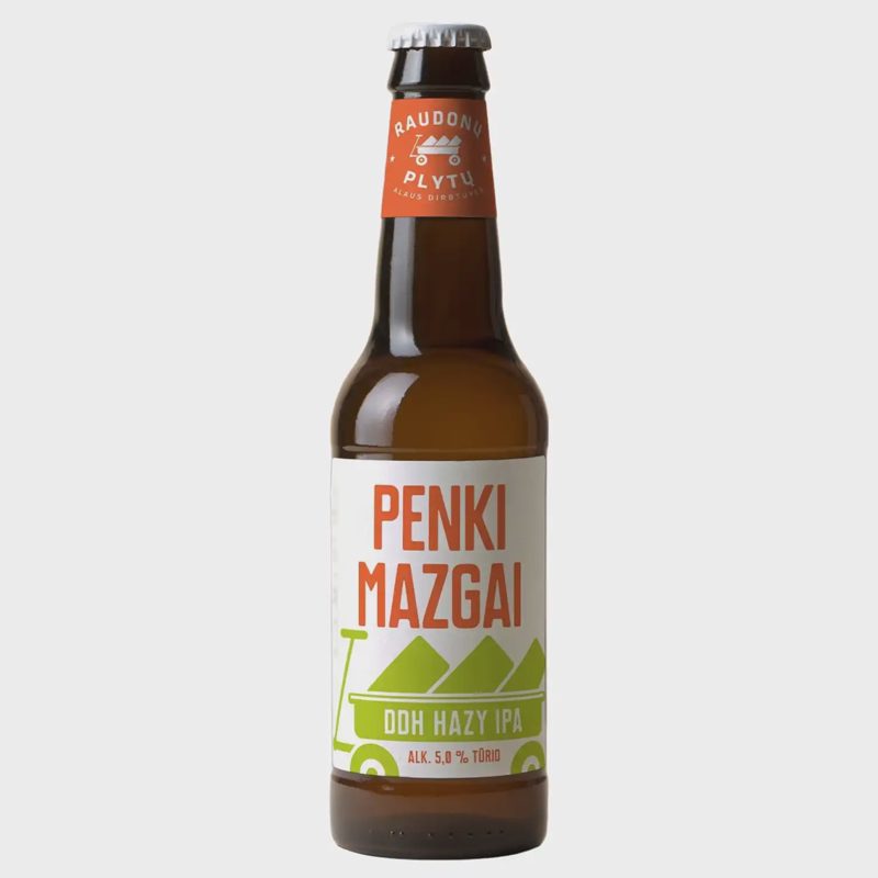 Alus RAUD. PLYTŲ PENKI MAZGAI, 5,0 %, 0,33 l