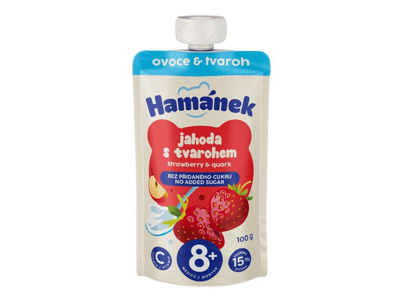 HAMÁNEK Ovocná kapsička s tvarohem / cereáliemi
