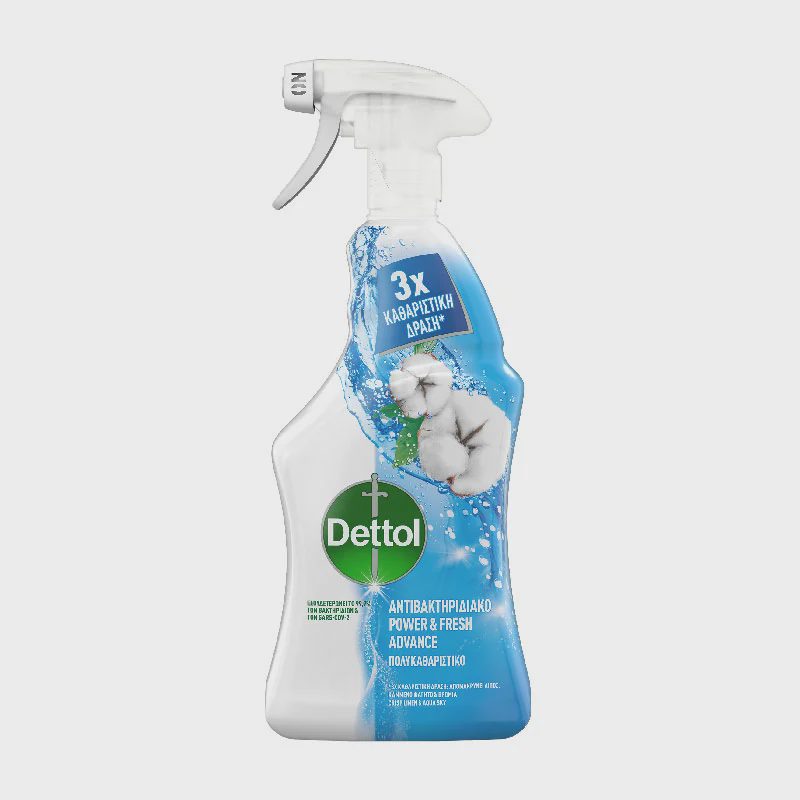 Dettol Antibacterial Power & Fresh Advance Multi-Purpose Spray Cleaner Crisp Linen & Aqua Sky 500 ml