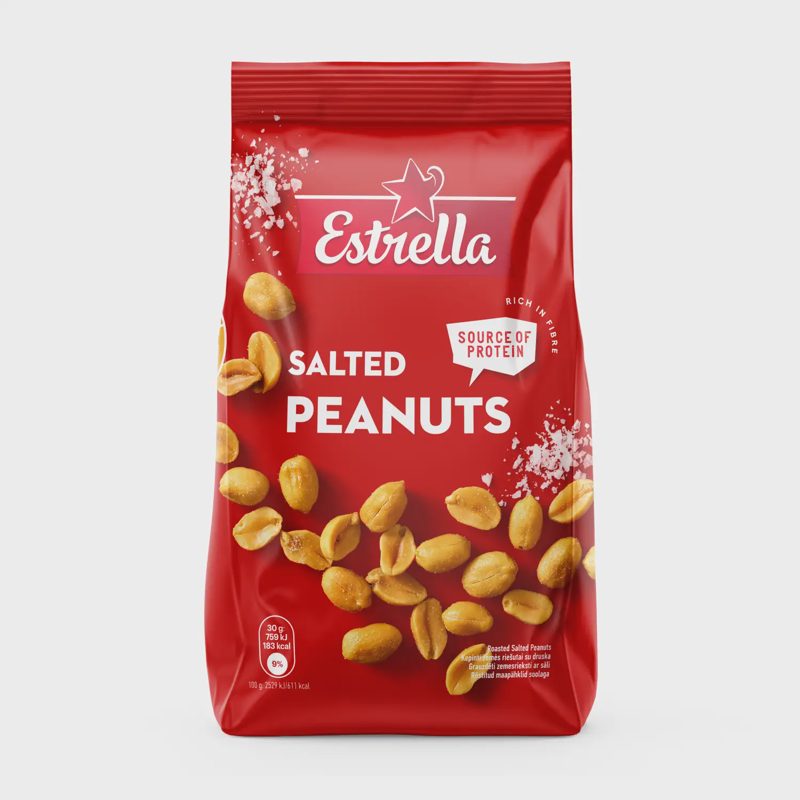 Kep. žemės riešutai su druska ESTRELLA, 500 g