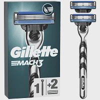 Gillette Mach3 Ξυριστική Mηχανή + 2 Ανταλλακτικά