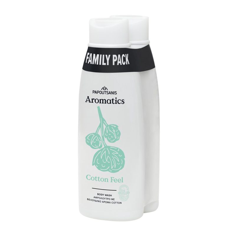 Papoutsanis Aromatics Αφρόλουτρο Cotton Feel 2x650ml