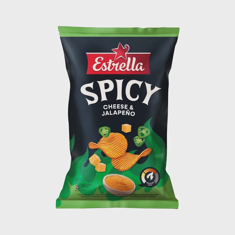 Sūrio ir papr. sk. traškučiai ESTRELLA, 115 g