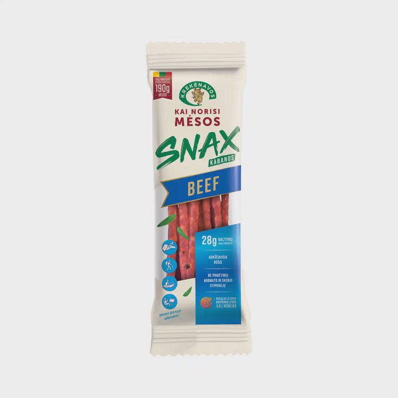 K. r. jaut. KABANOS SNAX dešrelės, a.r., 100g