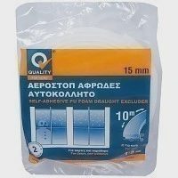 Quality Αεροστόπ Αφρώδες Αυτοκόλλητο Λευκό 15mmx6mmx10m