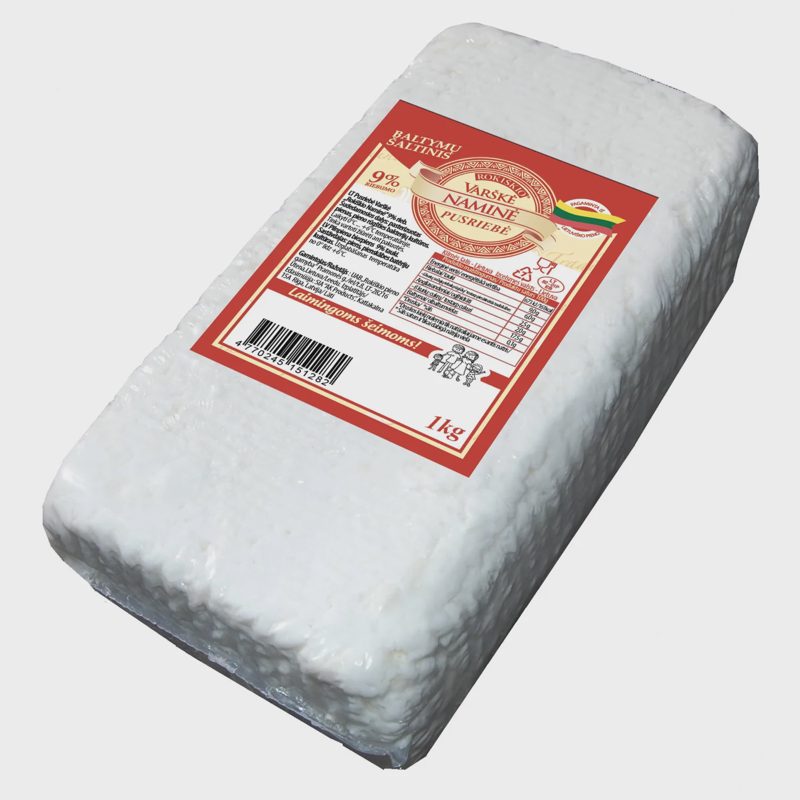 Varškė ROKIŠKIO NAMINĖ, 9 %, 1 kg