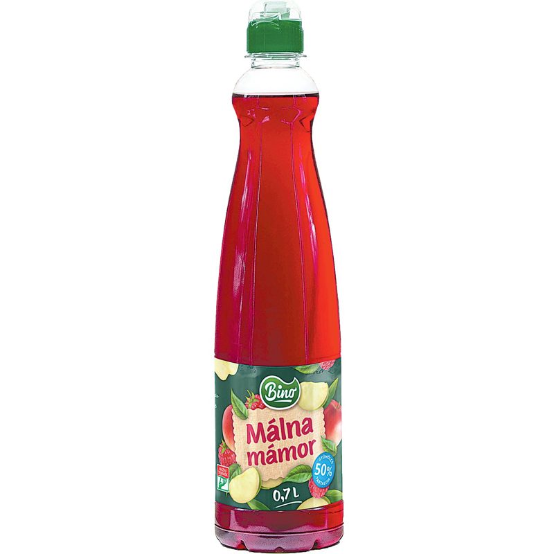 BINO MÁLNA ÍZŰ SZÖRP +50 FT BETÉTDÍJ