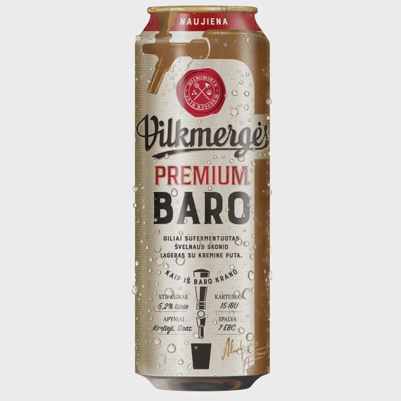 Alus VILKMERGĖS PREMIUM BARO, 5,2 %, 0,568 l