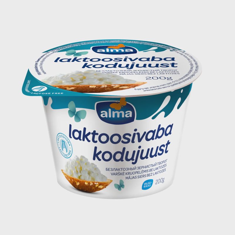 Varškė kruopelėmis be lakt. ALMA, 5 %, 200 g