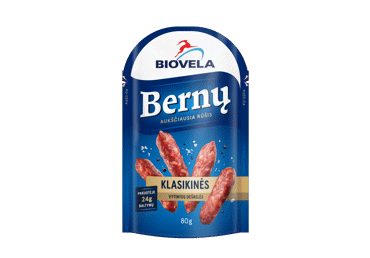 Vytintos BERNŲ dešrelės BIOVELA, aukščiausia rūšis, 80 g