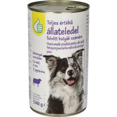 Auchan Tipp teljes értékű állateledel kutyának bárány 1240g