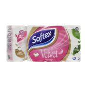 Softex Velvet Χαρτί Υγείας 4φύλλων 8άρι 0,824kg