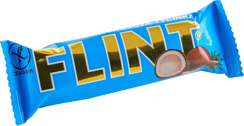 Flint Kokosová tyčinka polévaná bílou cukrářskou polevou 50g