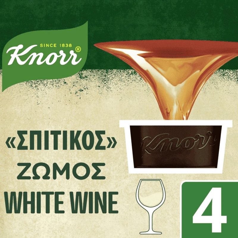 Knorr Σπιτικός Ζωμός Λευκού Κρασιού 4x26gr