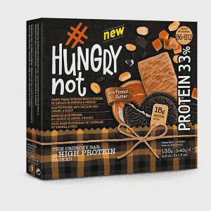 Hungry Not Μπάρες Πρωτεΐνης Φυστικοβούτυρο Μπισκότο 3τεμ 135gr