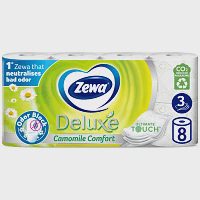 Zewa Deluxe Χαρτί Υγείας Χαμομήλι 3φύλλων 8άρι 0,704kg
