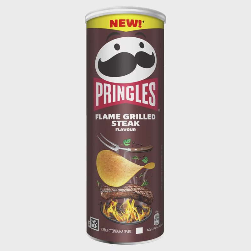 Bulvių trašk. PRINGLES GRILLED STEAK, 165 g