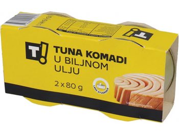 T! tuna komadi u biljnom ulju 2x80 g