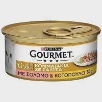 Gourmet Gold Με Σολομό & Κοτόπουλο 85gr