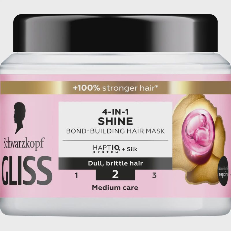 Plaukų kaukė GLISS CARE SHINE, 400 ml