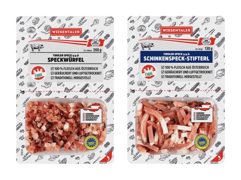 Schinkenspeck-Stifterl/Speckwürfel