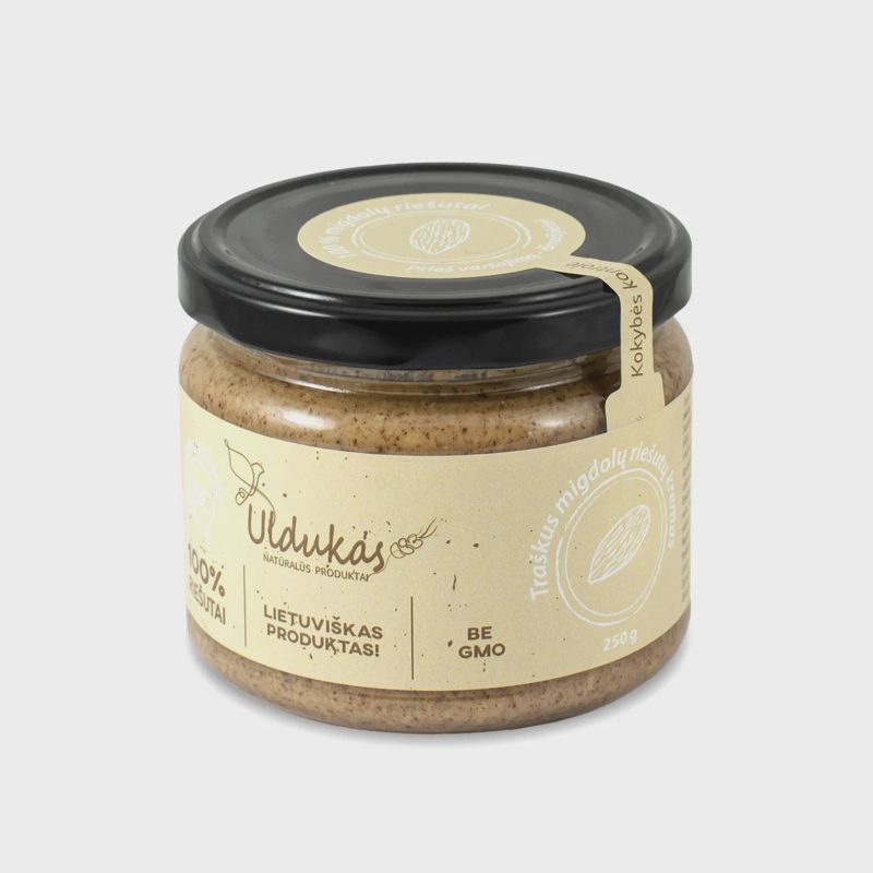Traškus migdolų riešutų kremas ULDUKAS, 250 g