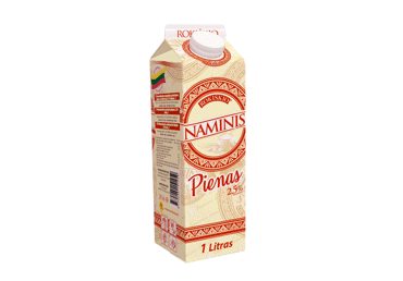 ROKIŠKIO NAMINIS pienas 2,5 %, 1 l
