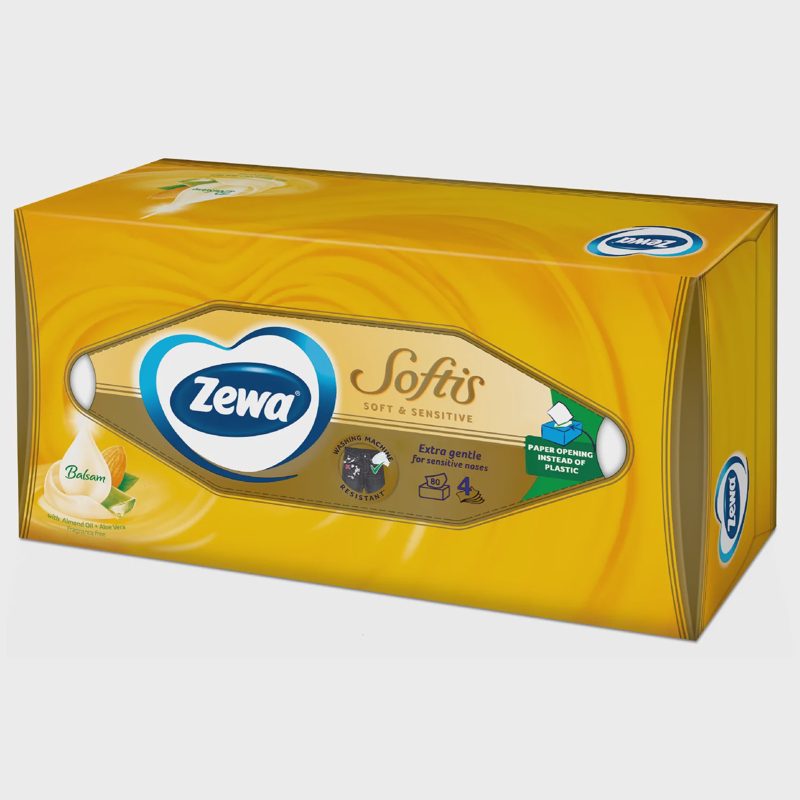 Kosm.servet. ZEWA SOFT&SENSIT. 4sl.80vnt