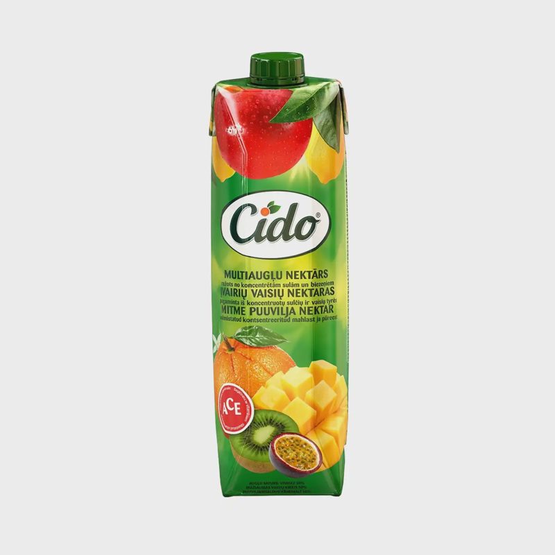 Įvairių vaisių sulčių gėrimas CIDO, 1 l