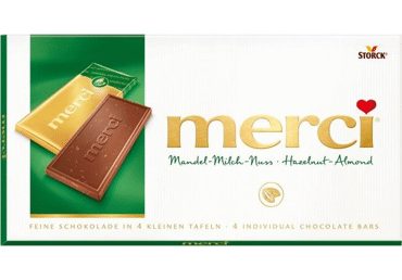 Šokoladas MERCI su lazd.ir migdolų rieš.100g