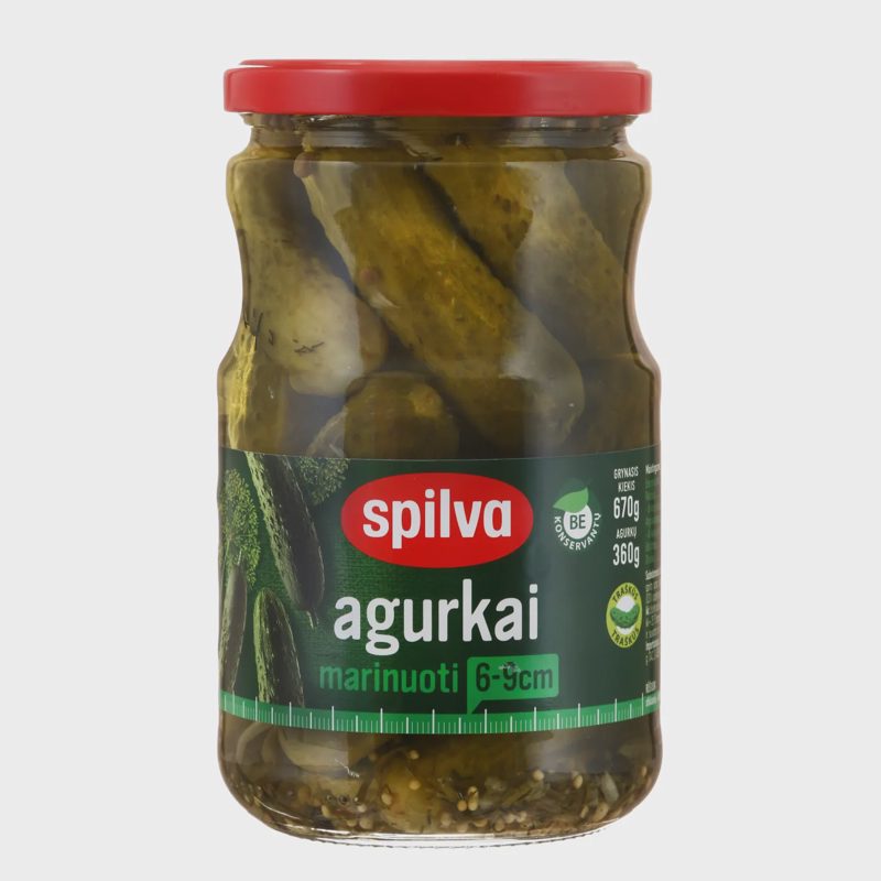 Marinuoti agurkai SPILVA, 670/360 g