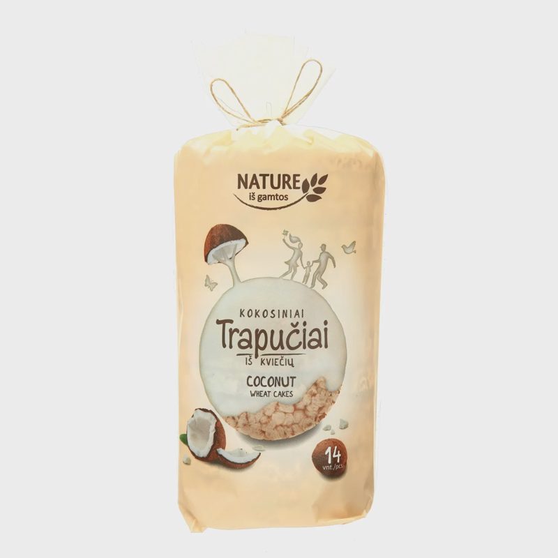 Kokosiniai trapučiai iš kviečių NATURE, 210g