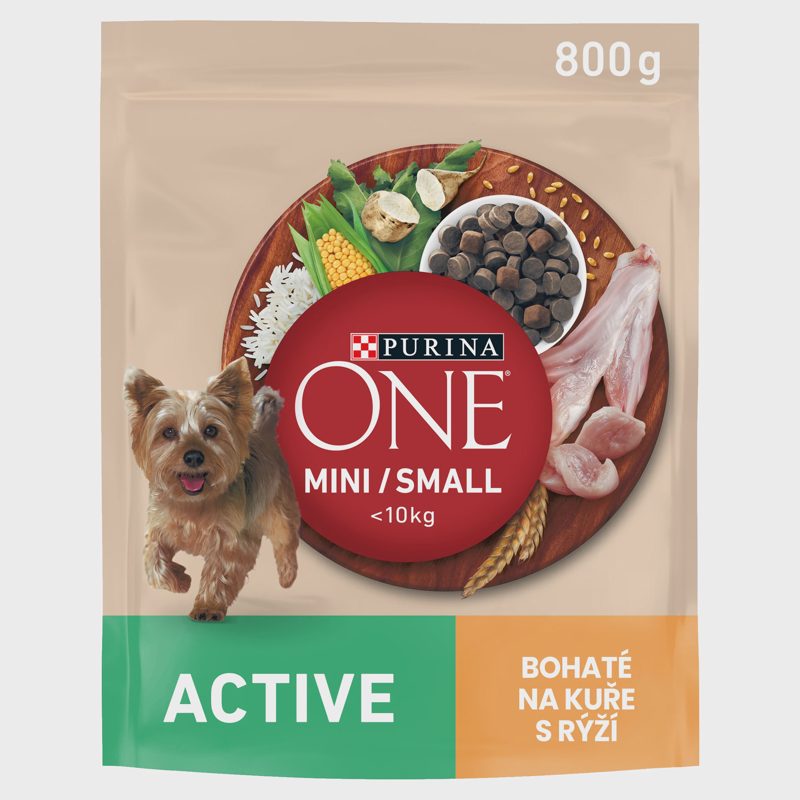 Purina ONE Mini Active granule pro psy kuře 800g