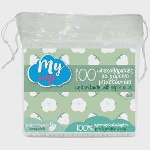 My Soft Ωτοκαθαριστές Σακουλάκι Χάρτινα Sticks 100τεμ