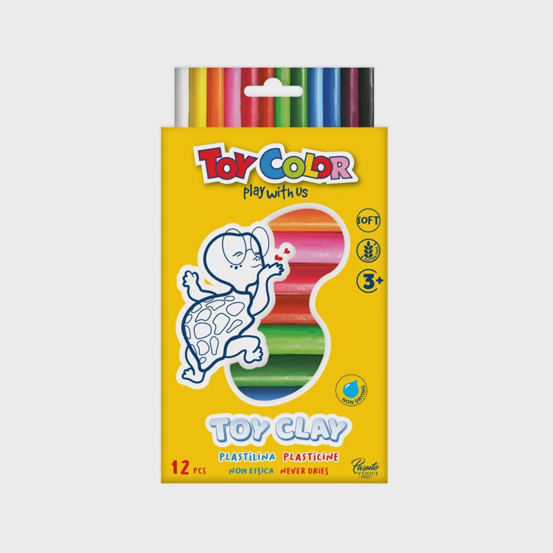 Plastilinas TOY COLOR, 12 spalvos
