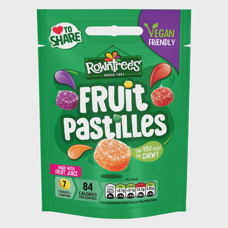 Vaisių sk. gumin. ROWNTREES PASTILLES, 143 g