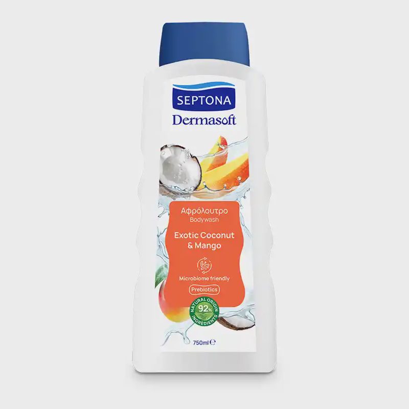 Septona Dermasoft Αφρόλουτρο Coconut & Mango 750ml.