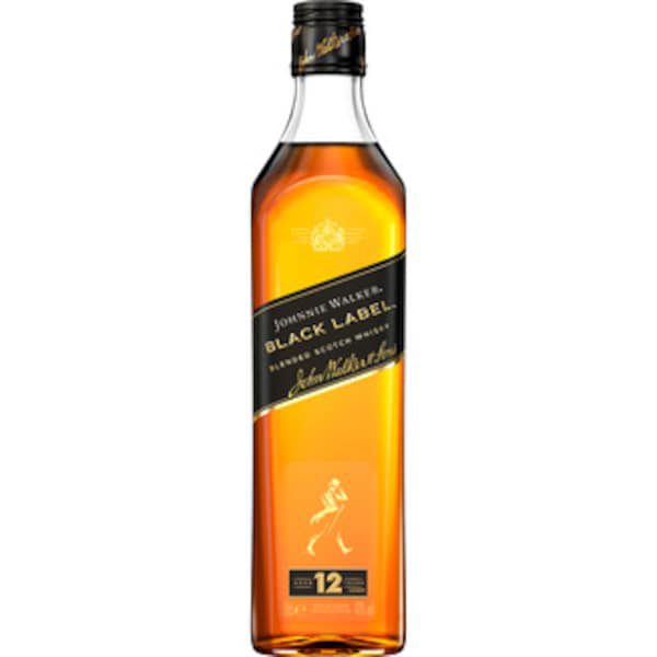 JOHNNIE WALKER Black Label whisky escocés 12 años botella 20 cl