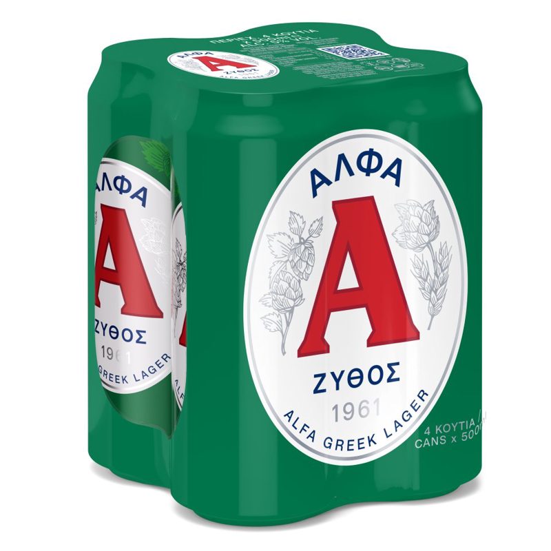 Άλφα Μπίρα Lager Κουτί 4x500ml