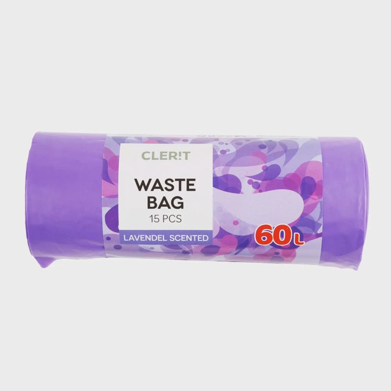 Šiukšlių maišai, arom. CLERIT, 60 l, 15 vnt.