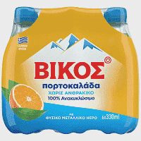 Βίκος Πορτοκαλάδα Χωρις Ανθρακικό 6x330ml