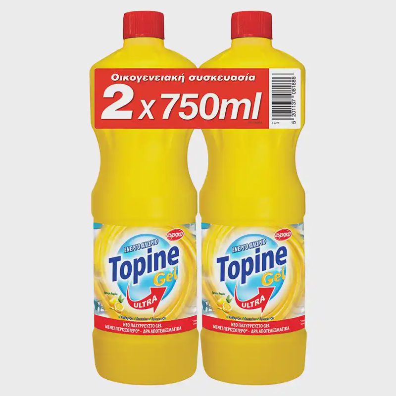 Topine Gel Χλώριο Λεβάντα 2x750ml.