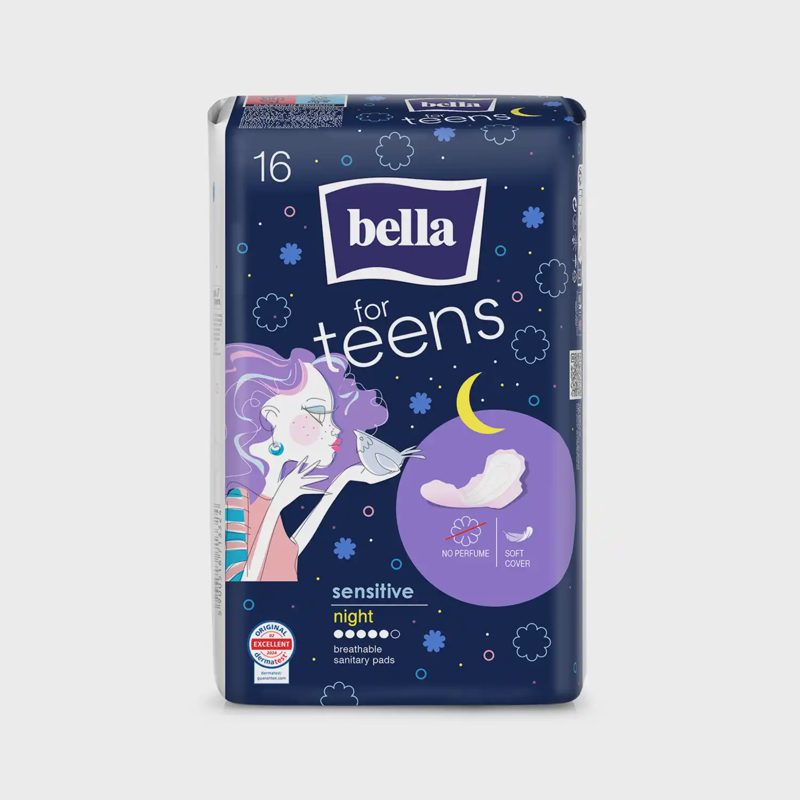 Hig. pak. BELLA TEENS SENSITIVE NIGHT, 16 vnt