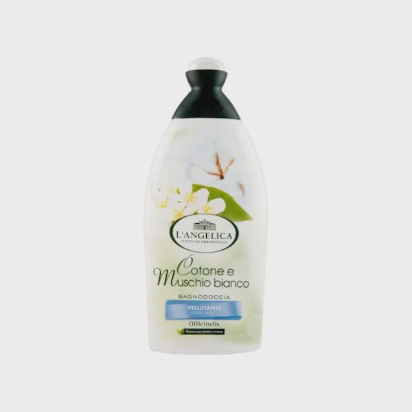 L'Angelica gel za tuširanje cotone e muschio bianco, 500 ml