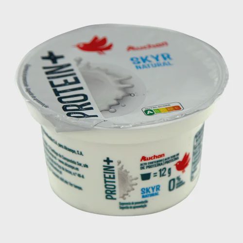 AUCHAN Protein + Skyr natural sin grasa ni azúcares, con alto cotenido en proteína 150 g. Producto Alcampo