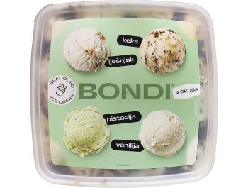 Bondi sladoled lješnjak, pistacija, keks, vanilija 1,65 L