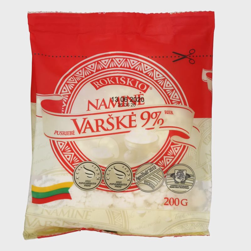 ROKIŠKIO NAMINĖ varškė, 9 %, 200 g