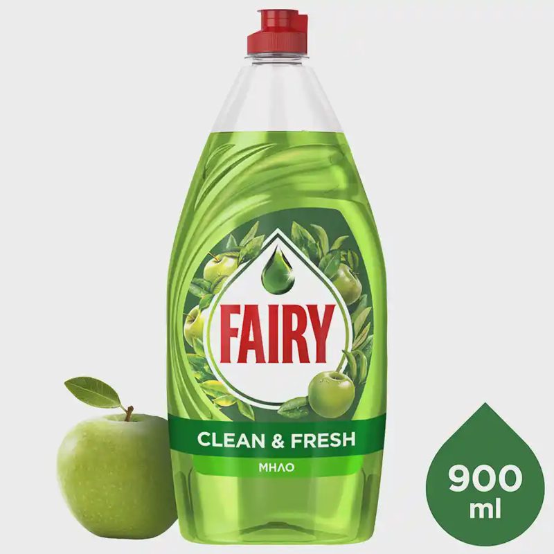 Fairy Clean & Fresh Dishwashing Liquid with Red Berries Scent 900 ml