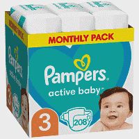 Pampers Πάνες Active Baby Monthly Pack (208τεμ) No3