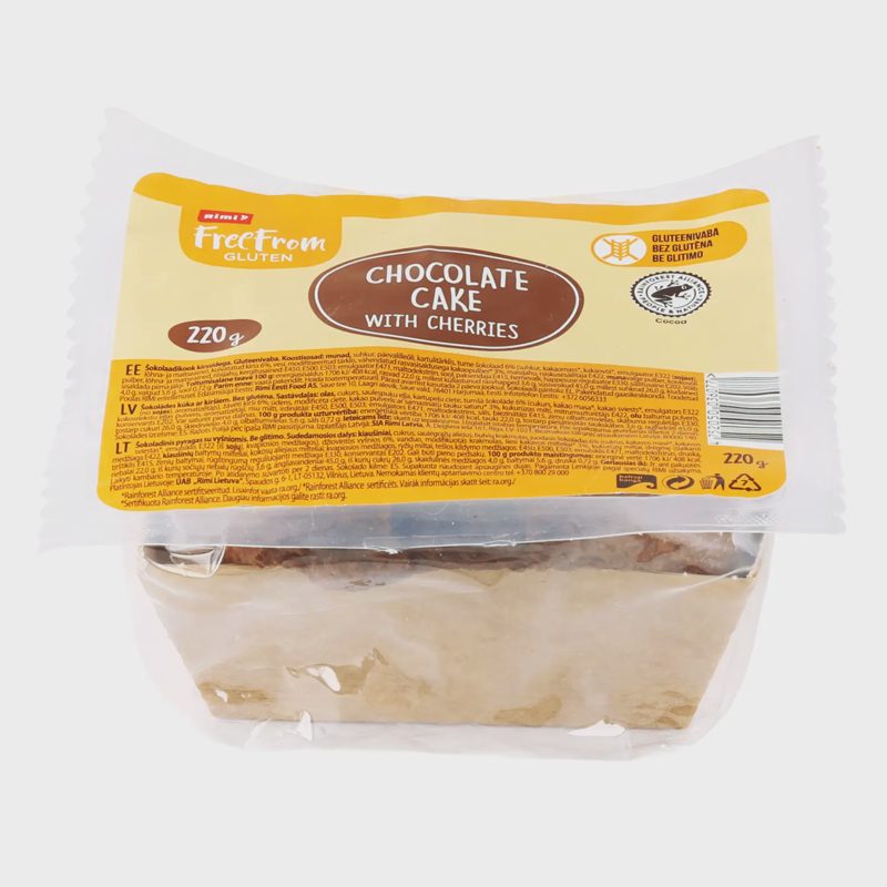 Šokol. pyr. su vyšn. RIMI FREE FROM, 220 g